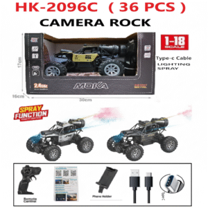 RC CAMERA ROCK CRAWLER CAR WITH SMOKE  RECHARGABLE 2096C